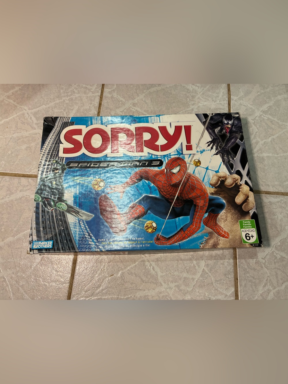 Marvel Spider-Man Sorry! Game - Red, Blue, Black